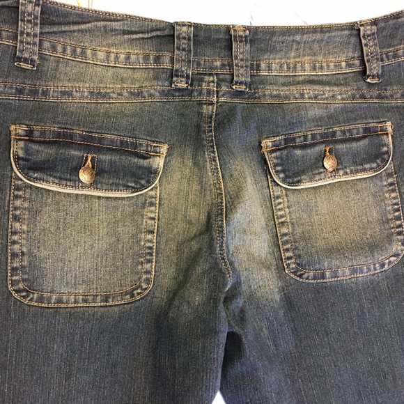 DRAMA GOLD Denim Sandblasted Jeans 16 Plus Size - Picture 1 of 4